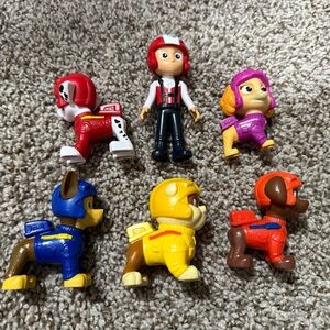 Paw Patrol Action Figures - Red, Purple, Yellow, Blue